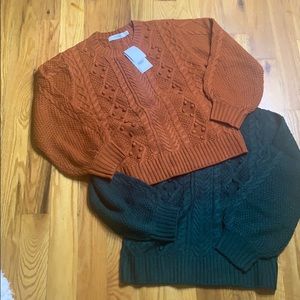 Justfab balloon sleeve sweaters sz S